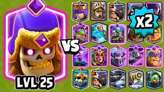 SUPER ESQUELETO GIGANTE NIVEL 25 vs TODAS LAS CARTAS | Clash Royale