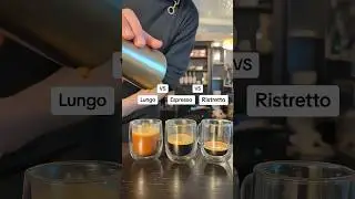 LUNGO VS ESPRESSO VS RISTRETTO #violin #latte #coffeerecipes #coffeedrinks #coffeehouse