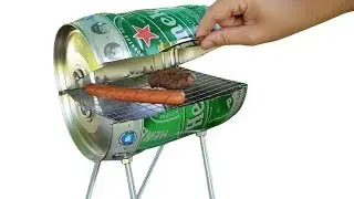 DIY Amazing Mini BBQ from Beer Keg at Home
