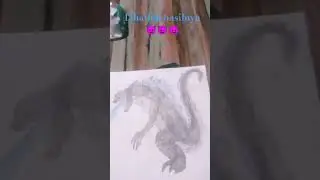 lukisan Godzilla 😈😈