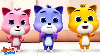 Three Little Kitten, तीन छोटी बिल्ली, Hindi Baby Song by Junior Squad