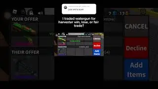 I traded my watergun for harvester.. W/F/L? 🤔#roblox #mm2
