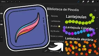 Como fazer BRUSH de LANTEJOULA no PROCREATE | Você pode criar SEUS PINCÉIS no PROCREATE