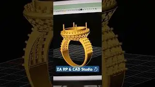 Gold Ring  #Zarp&cadstudio #gold #goldjewellery #3dmodelingtutorial #1million