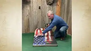 Camo Cornhole Board Installation Video, American Flag Baggo Board Wrap Installation