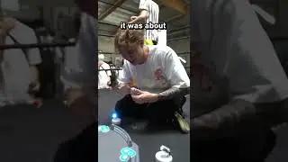Blaustoise breaks down during the Beyblade Tournament