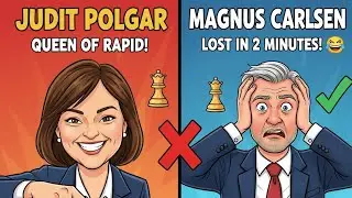 Judit Polgar vs Magnus Carlson, magnus loses within minutes 😂