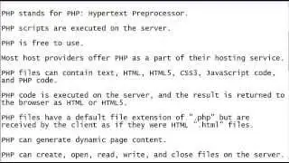 PHP and HTML5 with CSS3 - Lesson 01 - Introduction