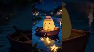 Ye Ji on a Moonlit Boat Catching Glowing Stars | Magical Night Animation #star