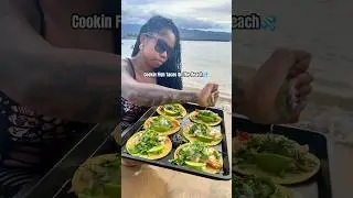 Cookin&rsquo; Fresh Fish Tacos On the beach 🌺🌴 #cooking #cookwithme #hawaiifoodie