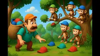 The Cap Seller and The Monkeys 🐒 | 3D Moral Story for Kids | Bedtime Cartoon Animation