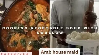 Life of a Domestic worker in an Arab country/ cooking Nigeria food for launch