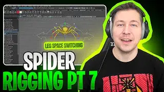 How to Rig in Maya Autodesk | Spider Rigging Part 7: Leg Space Switching🕷️ (Step by Step)