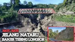 Banjir Tebing Tanah Longsor Hati² Pelintas Jalan Lintas Selatan Lmj Mlg Jelang Nataru 