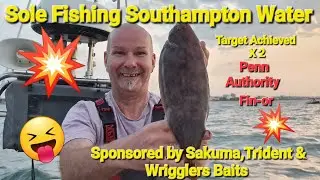 Sole Fishing Target Achieved Small Boat Fishing Southampton Water Penn Authority Raymarine UK