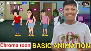 Chroma toon BASIC Animation 🤔 | How to make cartoon video with chroma toon| learn to basic animation