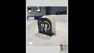 Cat and Dog in a Heart Napkin Holder | Kitchen | Patio | Deck