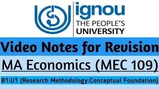 MA Economics Notes | MEC 109 | Research Methods in Economics| IGNOU Exam Note | #ignou #maeconomics 