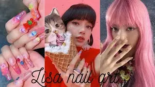 nail art VS LISA nail art wearing them BLACKPINK