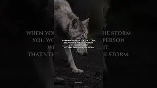The storm changes you - that&rsquo;s the whole point 🌪️