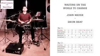 Beginner Drum Lesson - How to play Waiting on the World to Change by John Mayer