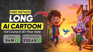  How to Create Long 3D Cartoon Animations Using FREE AI | (Consistent Characters + Lip Sync) 2026