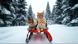 MaMa Cat Family &ndash; Snowy Christmas Forest Adventure |  Cute & Heartwarming Kids Story