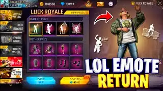 LOL EMOTE RETURN CONFIRM DATE 😍🥳| FREE FIRE NEW EVENT | FF NEW EVENT | NEW EVENT FREE FIRE 