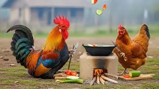 Rooster & Hen Cute Story | Daily Life Adventures | Farm Animals Short Film for Kids