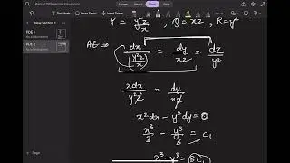 2.2 Partial Differential Equations - Lagrange's First Order PDE