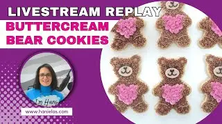Buttercream Teddy Bear Cookies 🧸💗🧸💗 - Live Cookie Decorating |Episode 246|