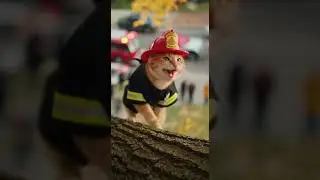 fire fighter cat saves old lady