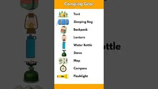 Camping Vocabulary in English....#learnenglish #vocabulary #englishlanguage
