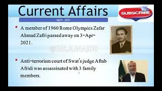 Current Affairs | Current Affairs Pakistan | Current Affairs April 2021 | Current Affairs 2021