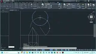 Development of Surfaces - Square Pyramid base on HP and bisecting the axis using AutoCAD Software