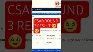 csab round 3 result | csab result | #nit #csab #jee #counselling #iit #nitsurat #jeemains #csab2025