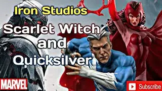 Iron Studios 1/10 Scarlet Witch and Quicksilver Statues
