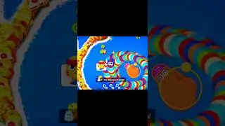 big hungary snake 🐍 caught🤤#gaming#wormszone