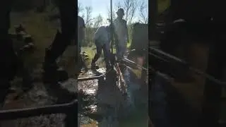 Shallow well blowing back