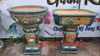 Báo giá bao ship đôn chậu mai vàng cây cảnh bonsai hàng gốm Mỹ ĐN tại vựa gốm Giang Ka ở Bình Dương