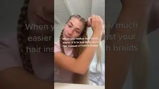 The EASIEST french braid hack! 😍😳 - #shorts