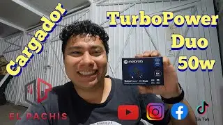 Cargador Motorola Turbo Power 50w Duo - Carga r&aacute;pida - Carga dos celulares a la vez- El Pachis