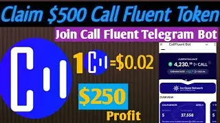 Claim $500 Call Fluent Token | Join Call Fluent Telegram Bot Airdrop | Ice coin New Project