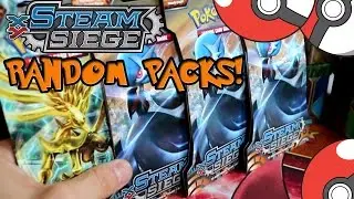 Opening up 4 Pokemon Steam Siege booster packs!!!!