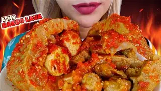 EXTREME❗️☠️ ASMR BAKSO LAVA JUMBO SEGEDE KEPALA BAYI🥵 SPICY JUMBO FILLED MEATBALL🔥