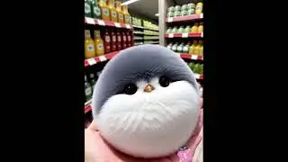 Cutest Round Bird Ever! 🐦✨ Fluffy Ball of Joy!