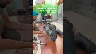 Hero pleasure restoration day 5 #automobile #rider #tools #short #maintenance