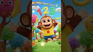 Learn & Count 1 to 10 Bananas with Bobo the Monkey🍌🐒 #counting1to10 #count123 #counting #123 #1to10
