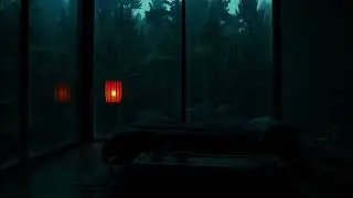 Rain Sounds in a Dark Bedroom No Ads for Deep Sleep Focus Meditation and Calm Night Ambience