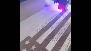 Second Amendment Flag, made with FOX Alien 20 Watt Laser